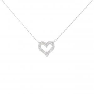 K10WG ハート ダイヤモンド ネックレス 0.30CT