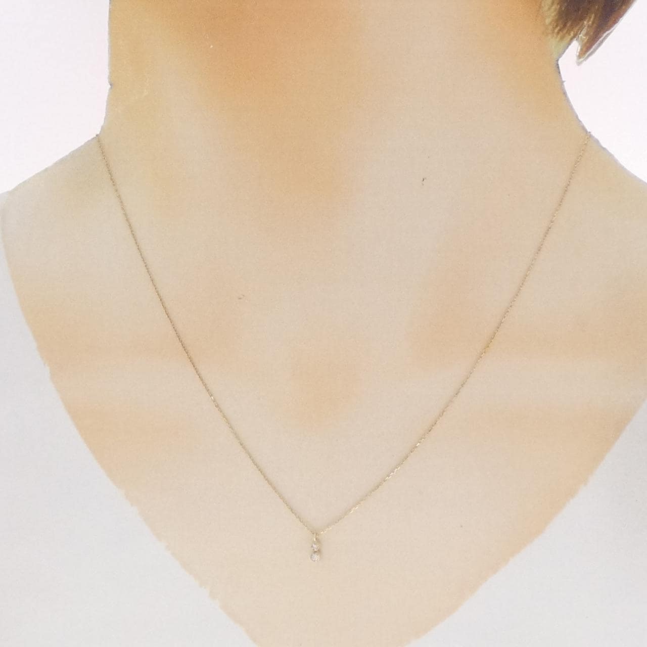K10YG ダイヤモンド ネックレス 0.02CT