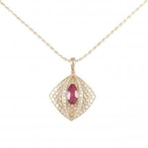 K18PG ルビー ネックレス 1.34CT