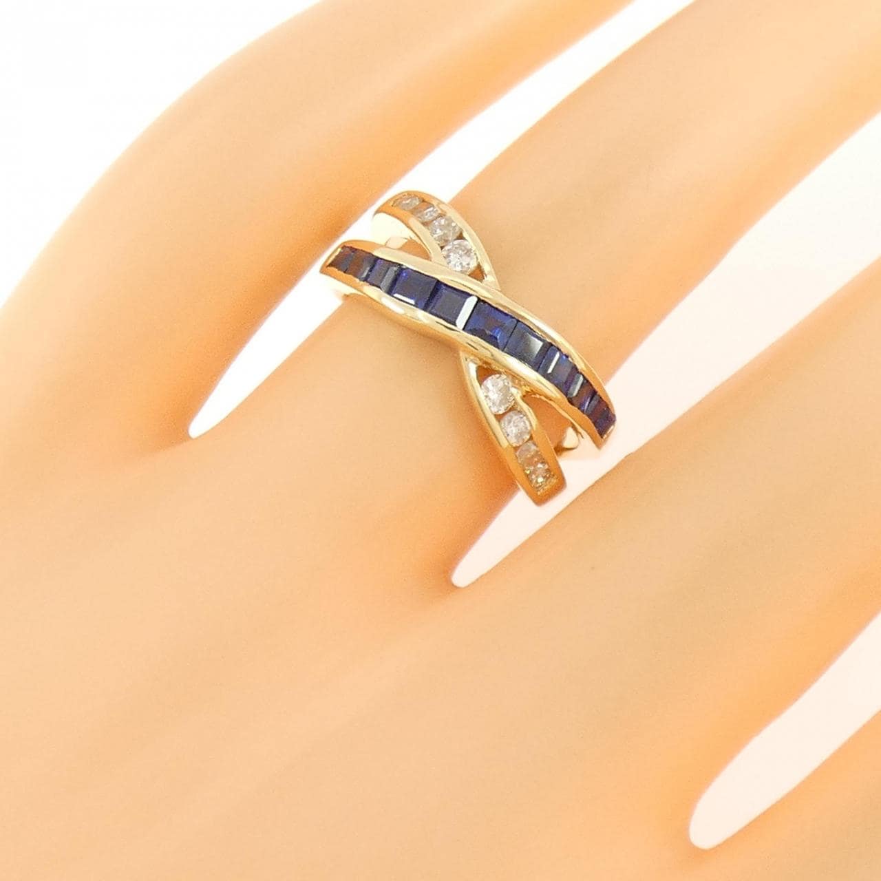 K18YG サファイヤ リング 0.97CT
