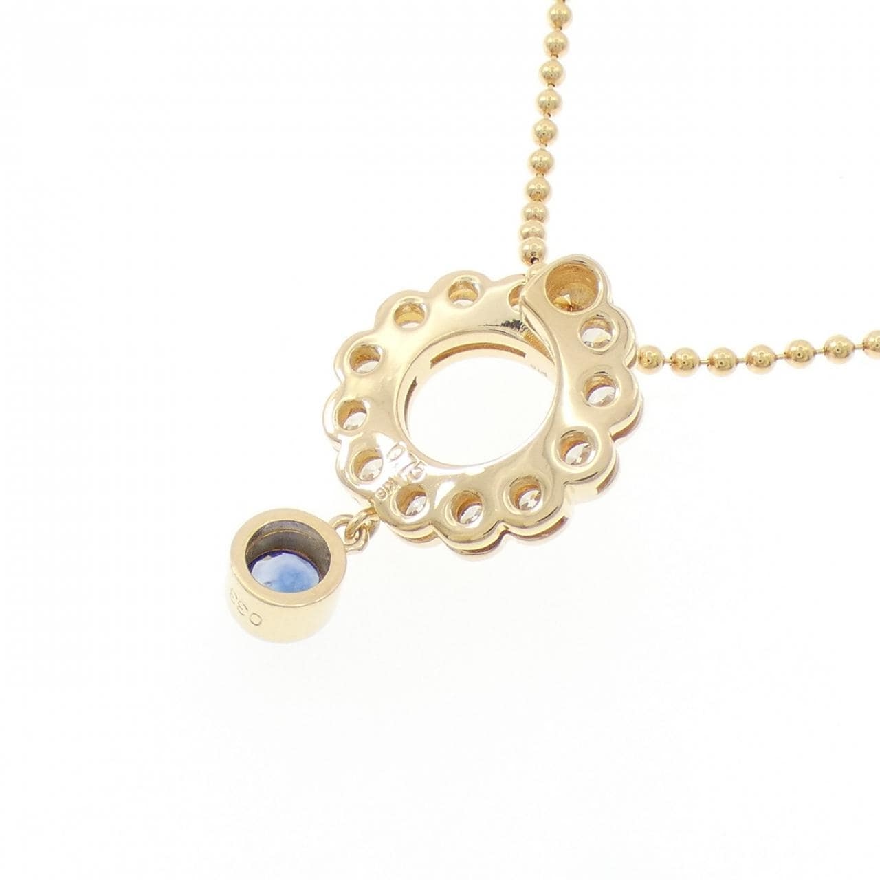 K18YG蓝宝石项链0.33CT