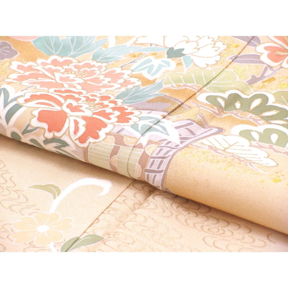 訪問着　友禅金彩加工　ボカシ染