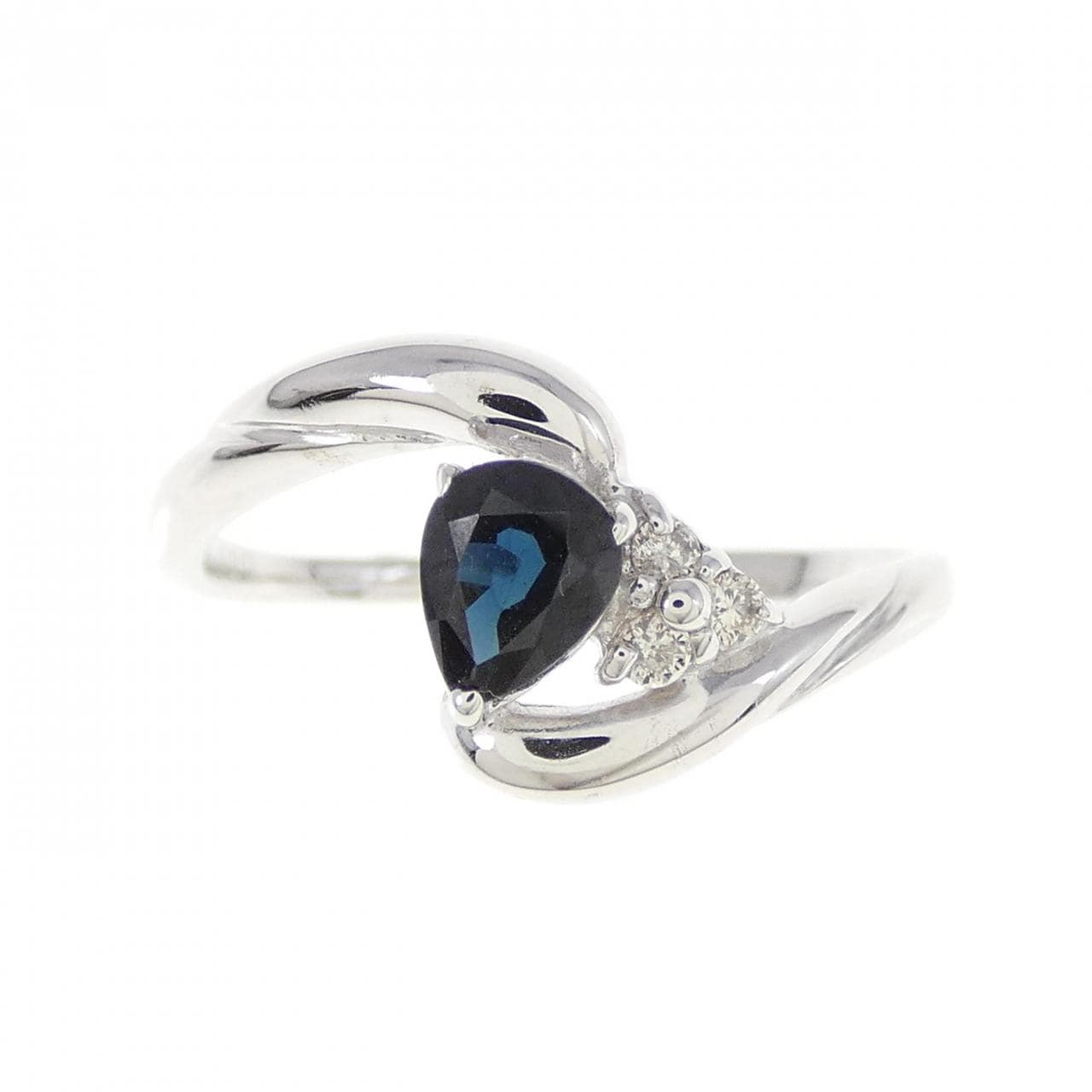 K18WG サファイヤ リング 0.30CT