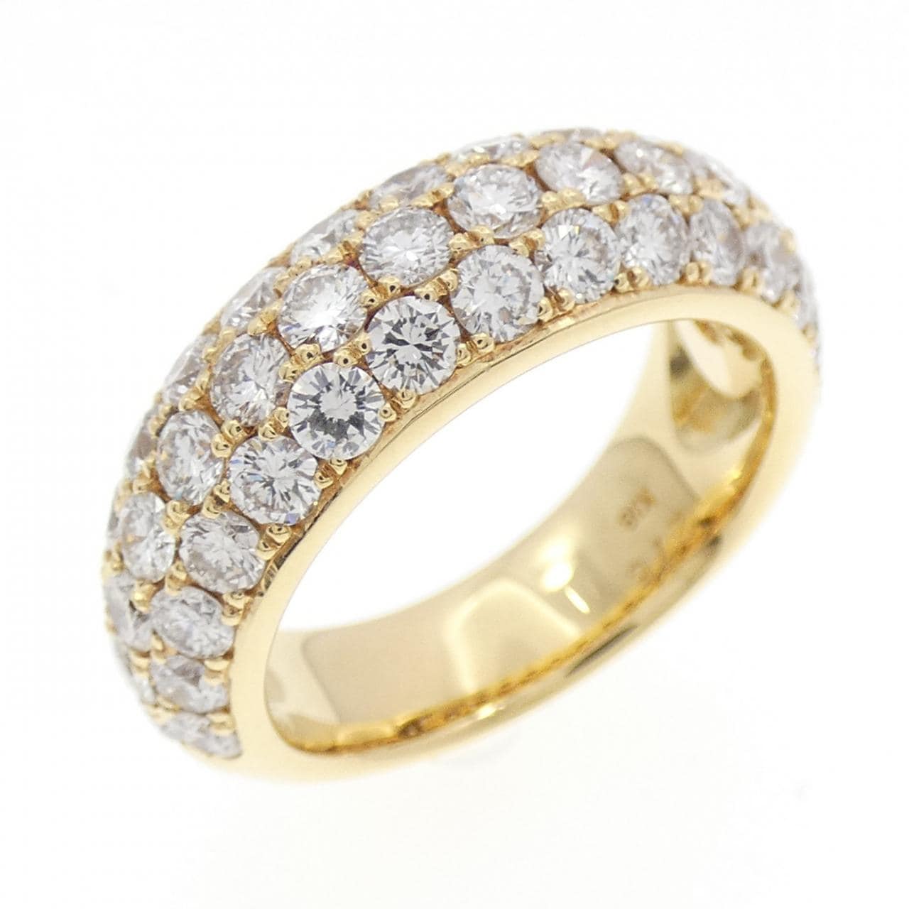 K18YG パヴェ ダイヤモンド リング 2.76CT