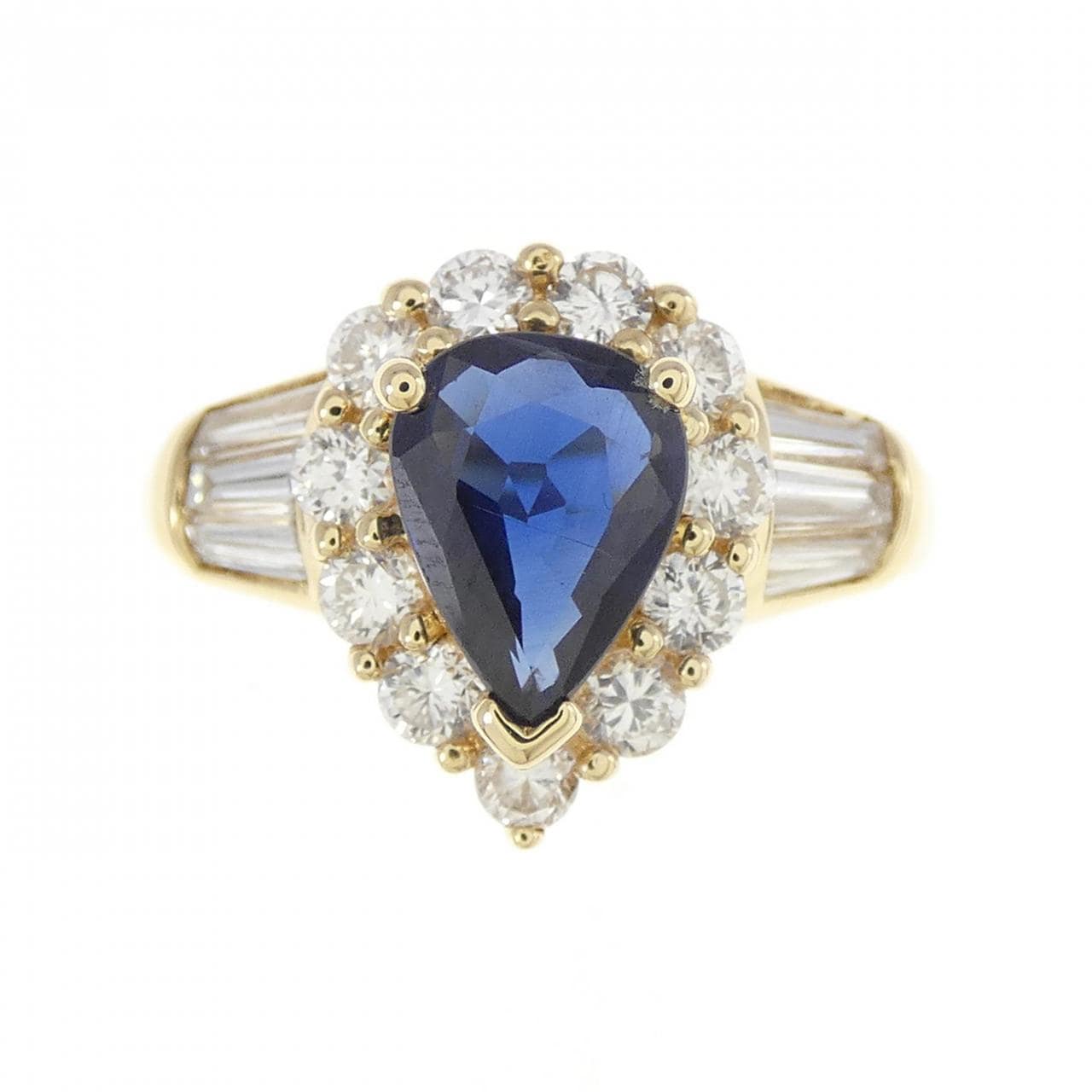 18KYG Sapphire Ring 1.14CT