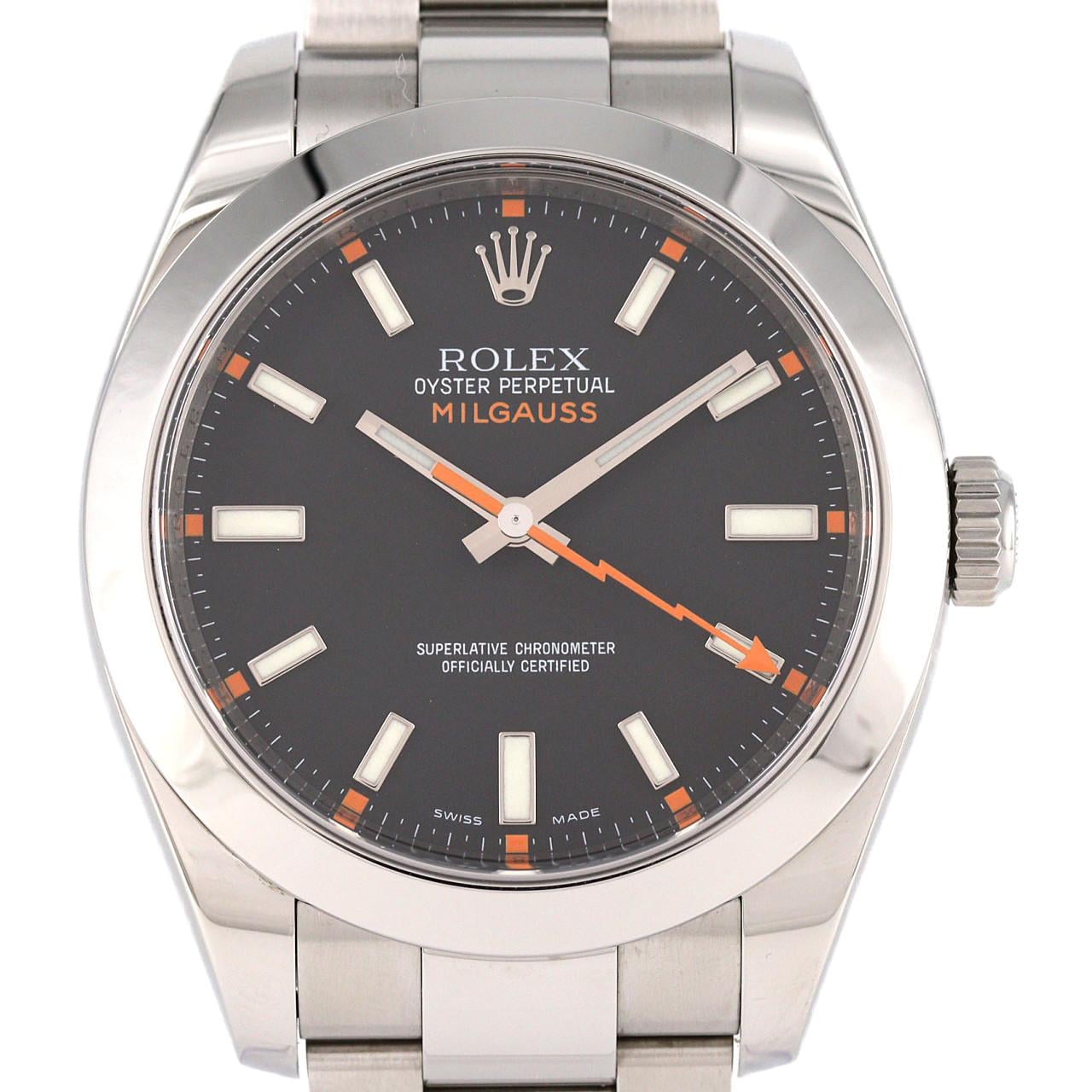 ロレックス ミルガウス 116400 SS 自動巻 V番