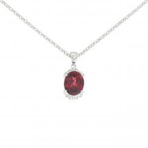 K18WG ガーネット ネックレス 4.00CT