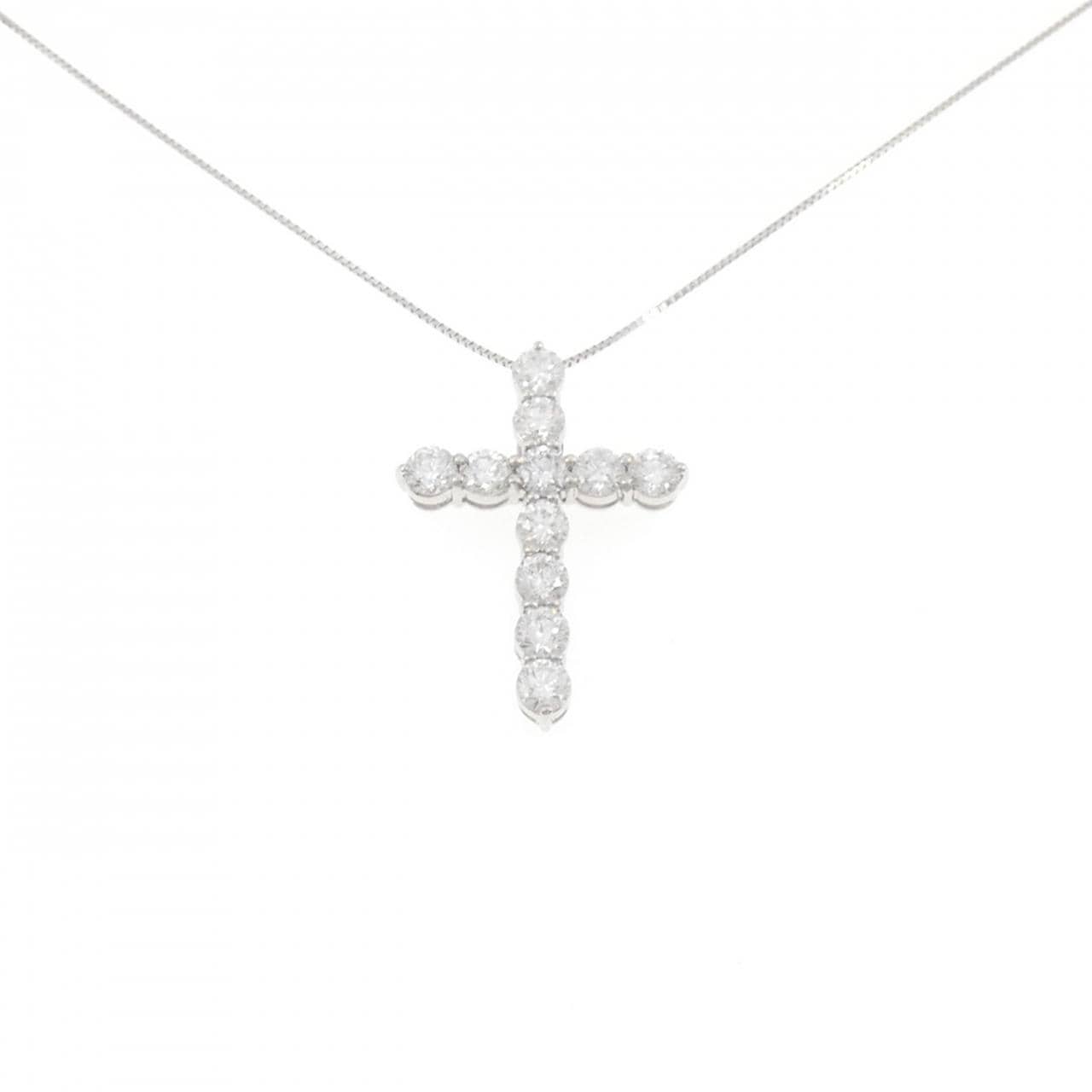 PT900/PT850 クロス ダイヤモンド ネックレス 2.667CT
