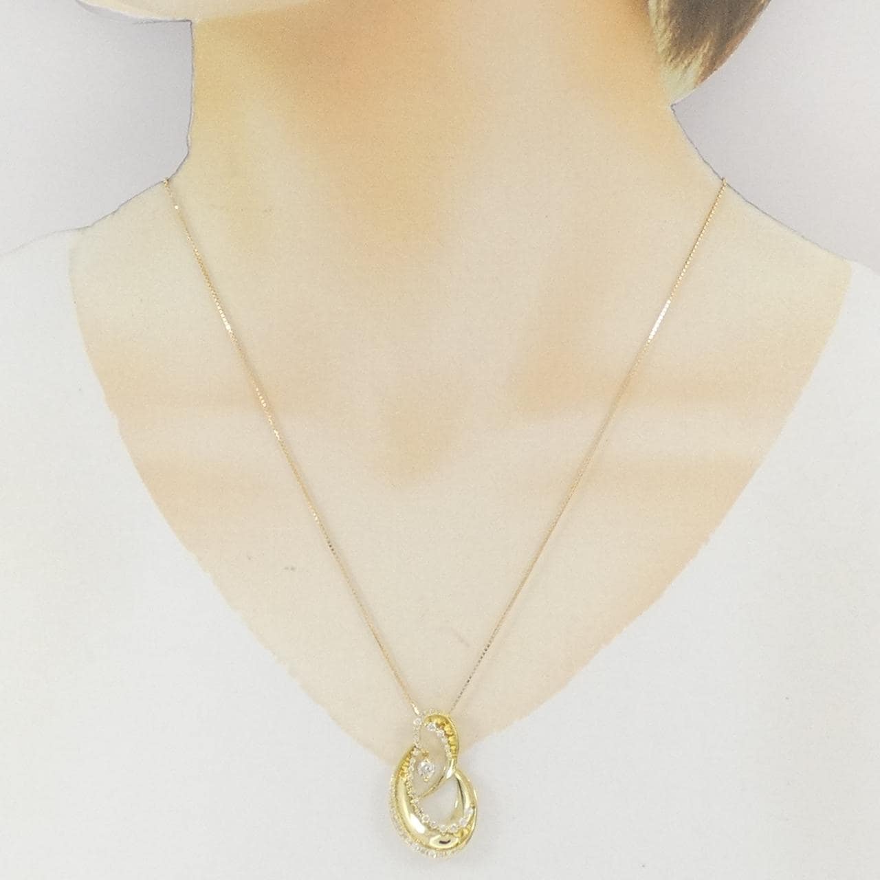K18YG ダイヤモンド ネックレス 0.44CT