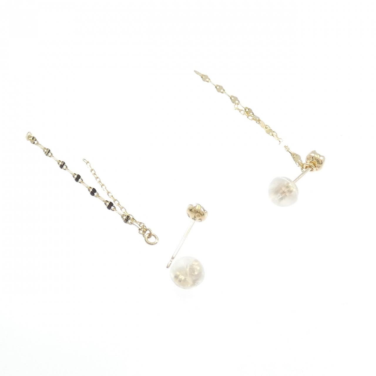 K10YG ダイヤモンド ピアス 0.08CT