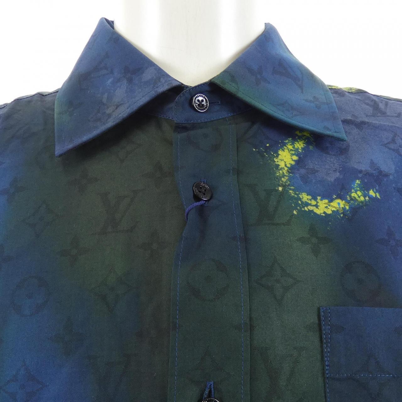 ルイヴィトン LOUIS VUITTON モノグラムタイアンドダイブルゾンシャツ HLS07WD15 シャツ