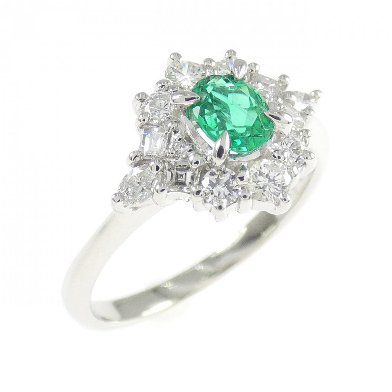 PT900 エメラルド リング 0.30CT