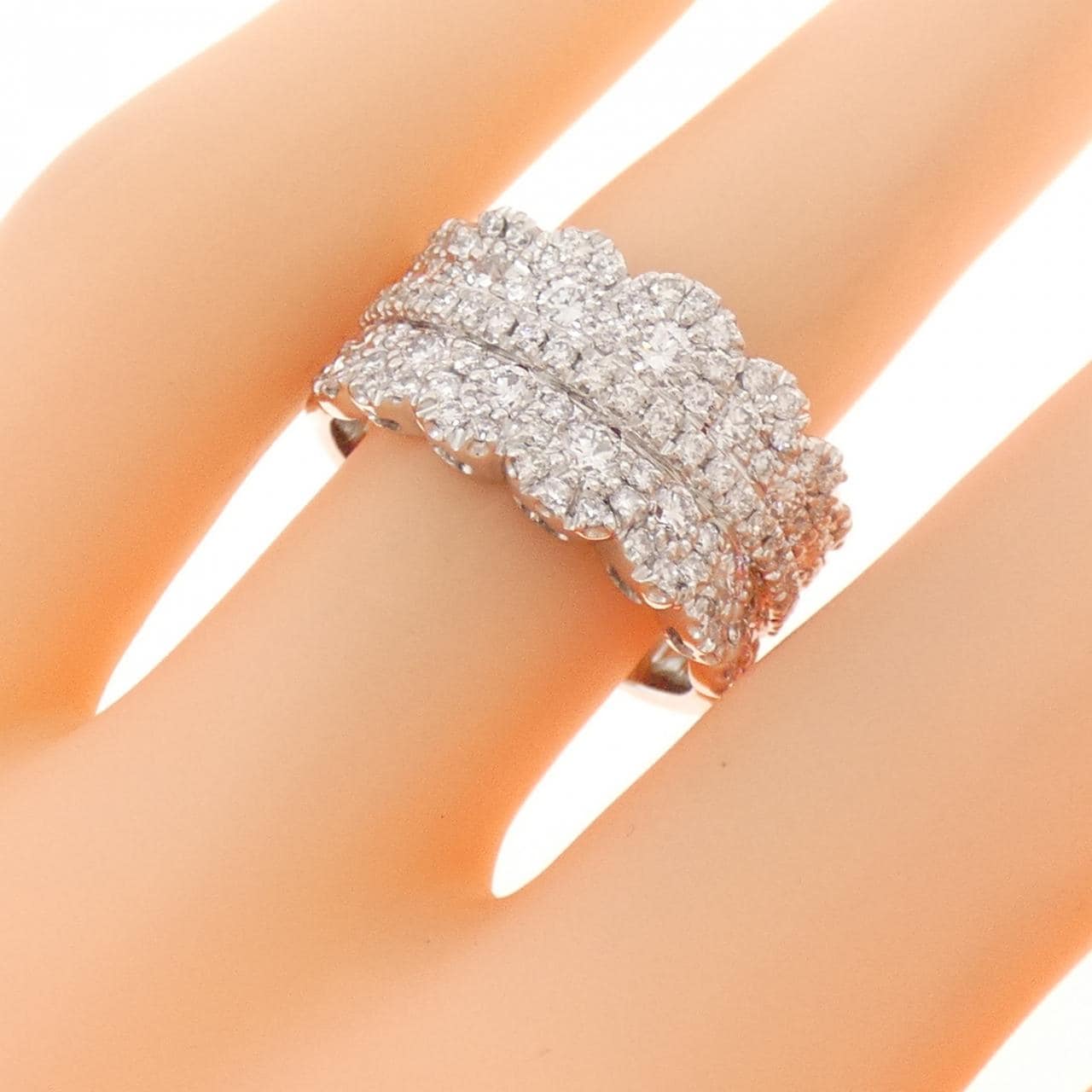 750WG ダイヤモンド リング 1.28CT