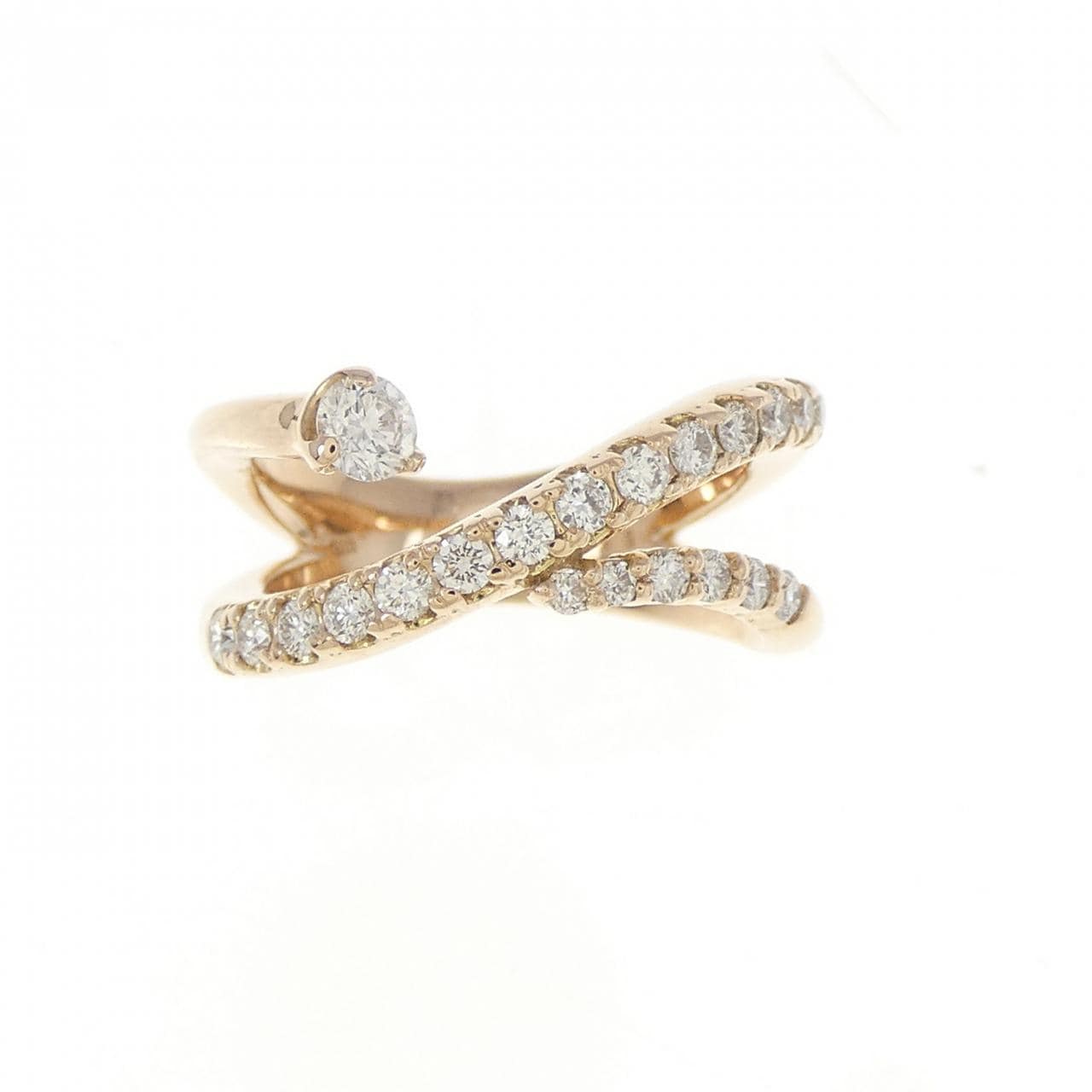 K18PG ダイヤモンド ピンキーリング 0.35CT