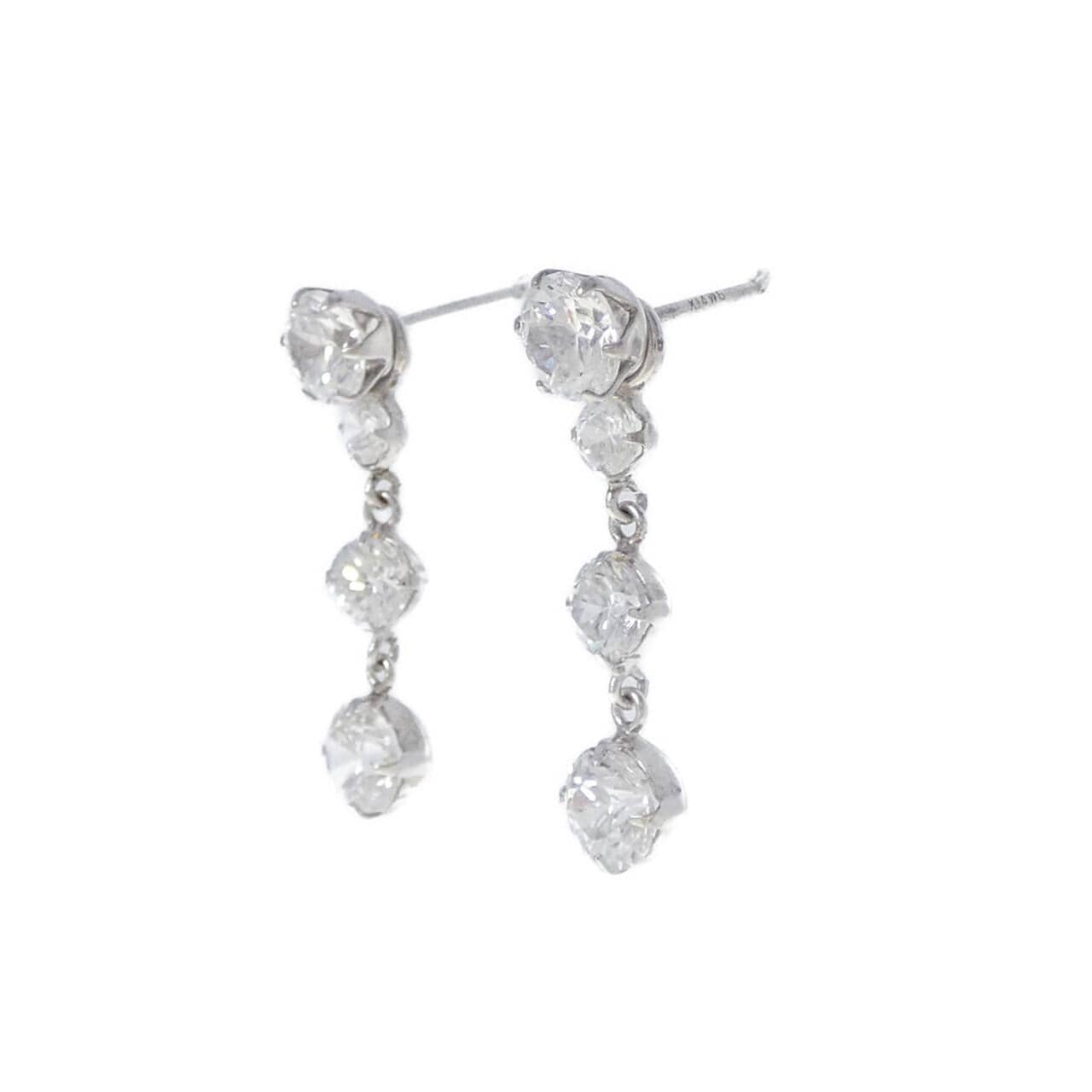 K14WG 2WAY キュービック ピアス