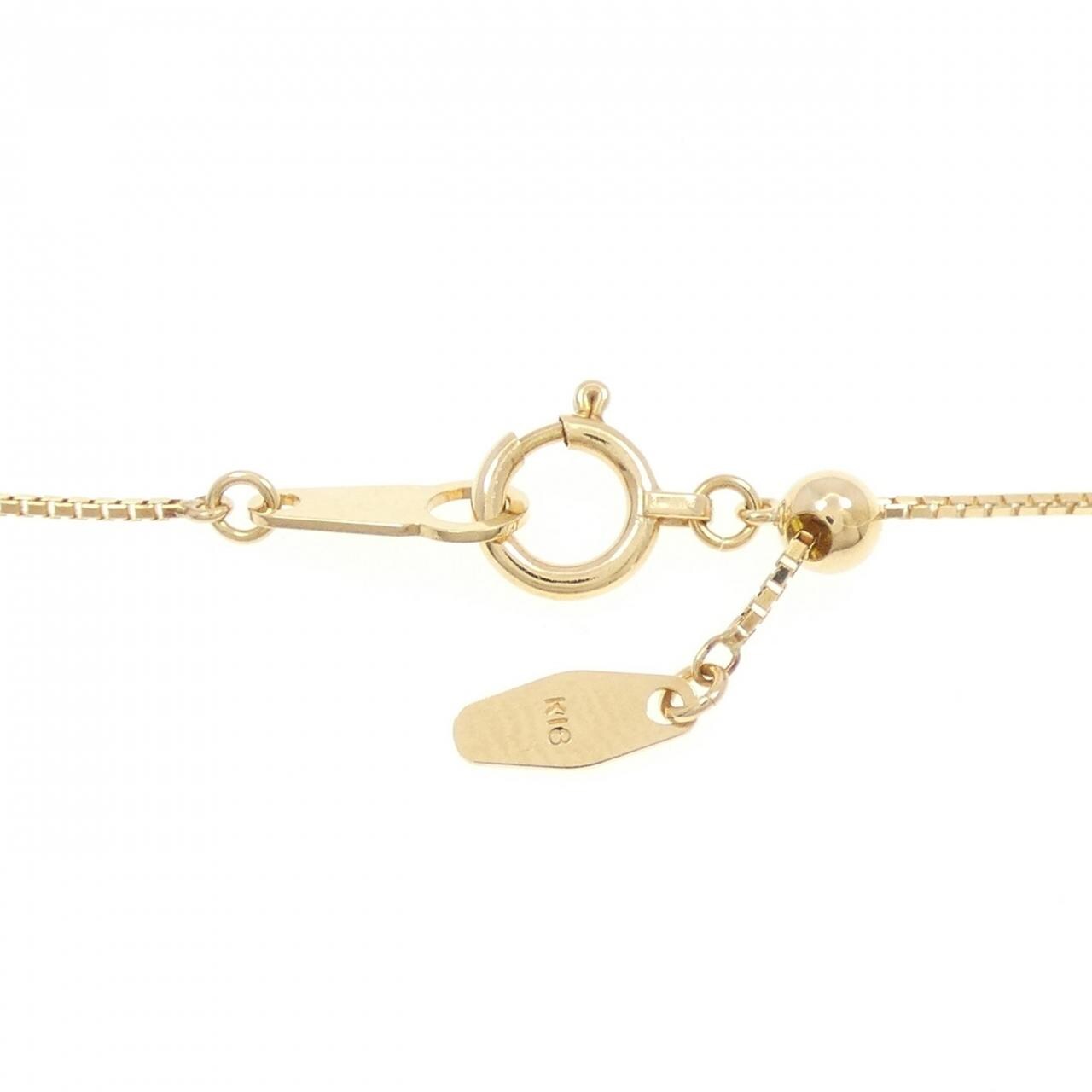 K18YG フラワー ダイヤモンド ネックレス 0.20CT