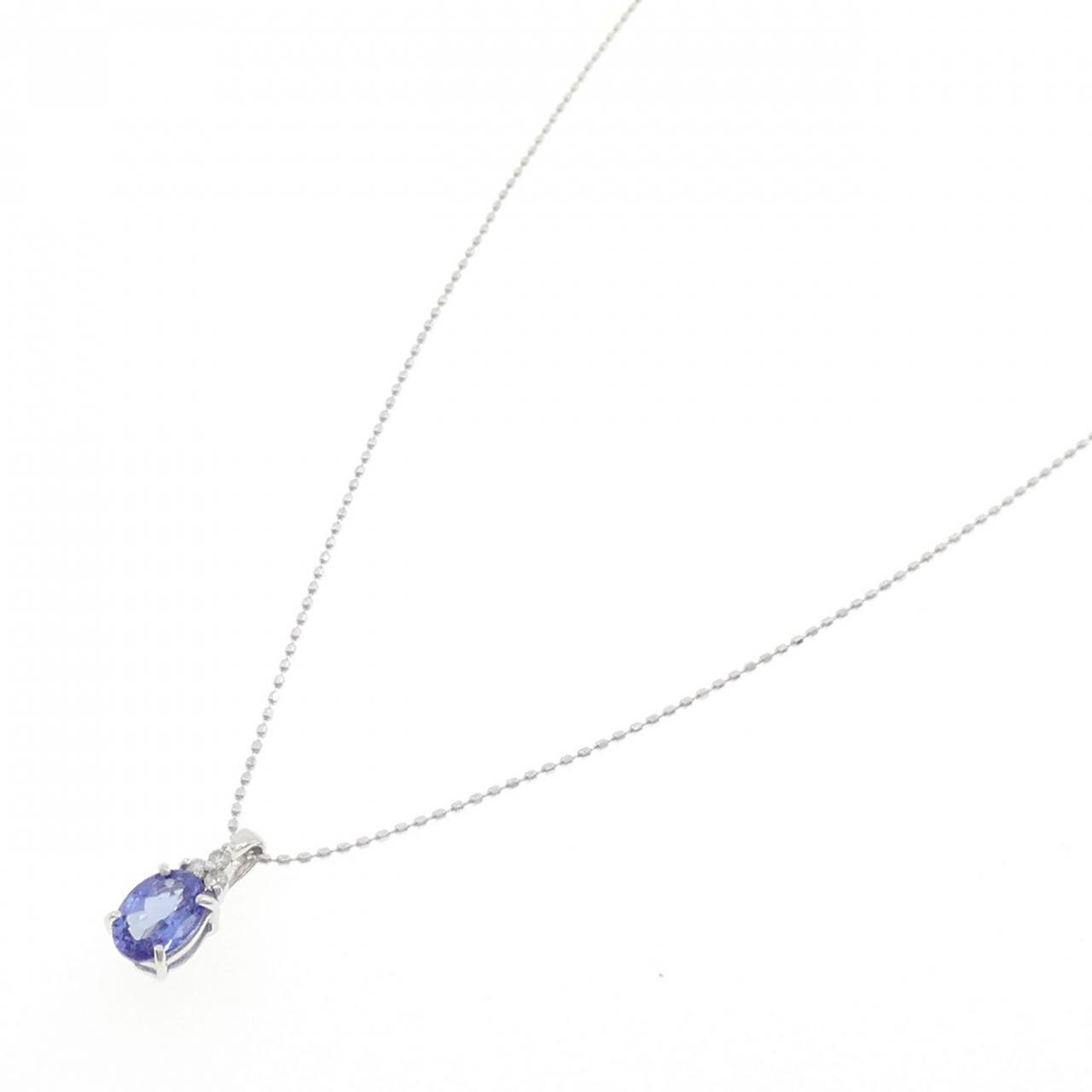 K18WG タンザナイト ネックレス 0.80CT