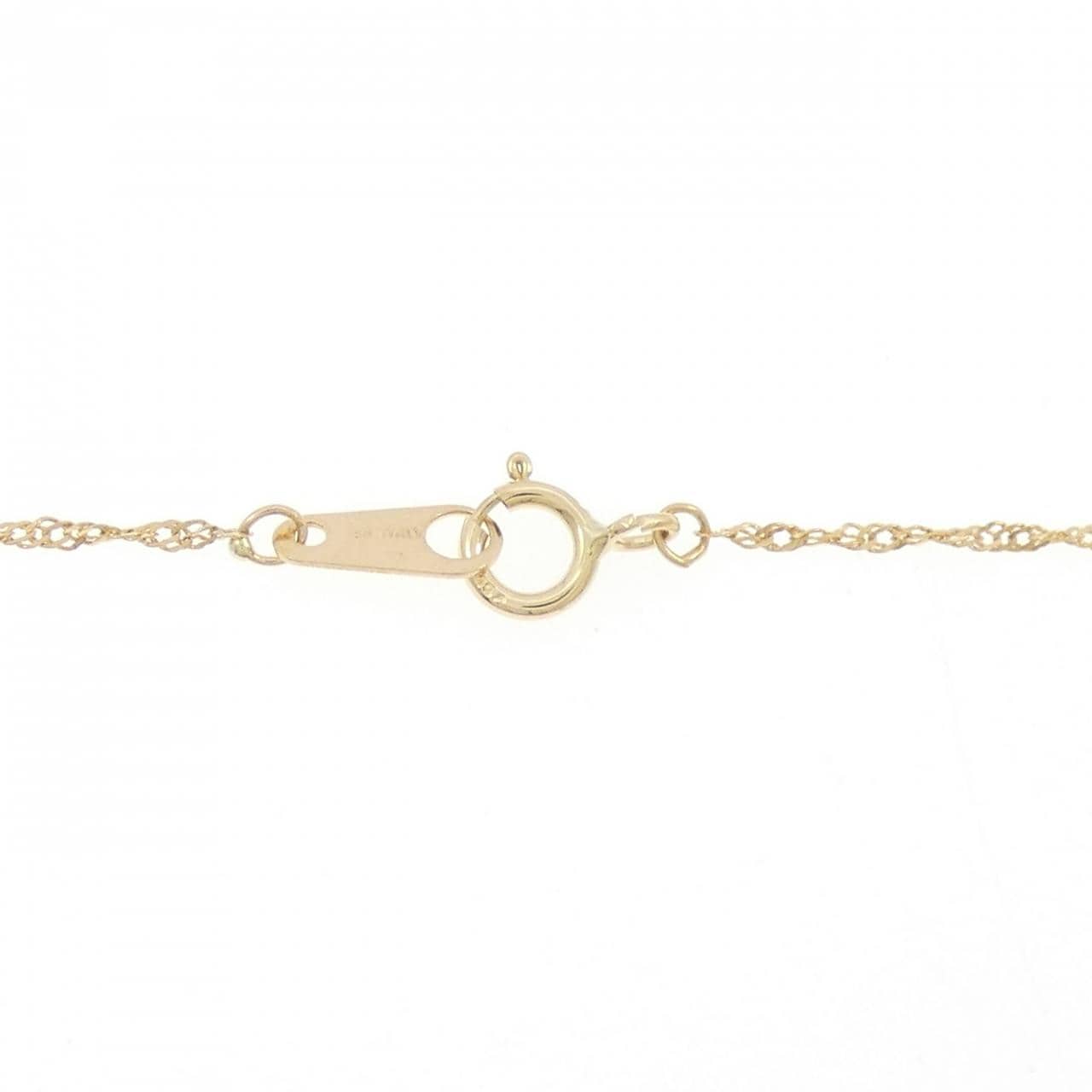 K18YG/750YG クロス ダイヤモンド ネックレス 0.20CT