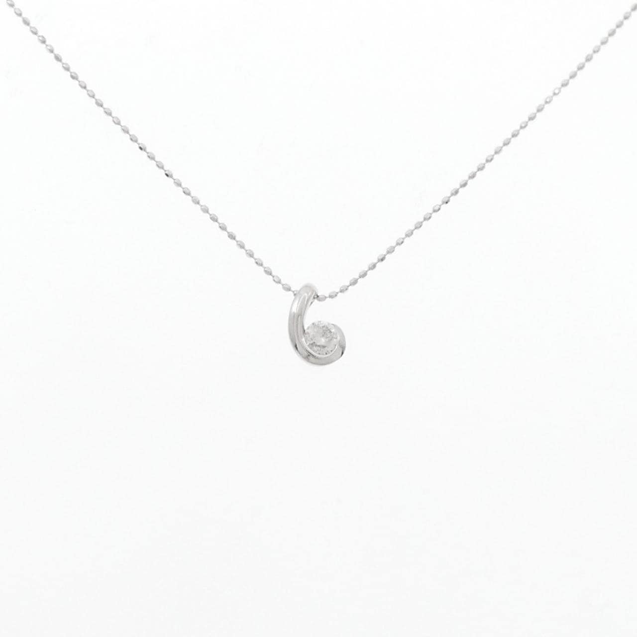 K18WG ダイヤモンド ネックレス 0.15CT