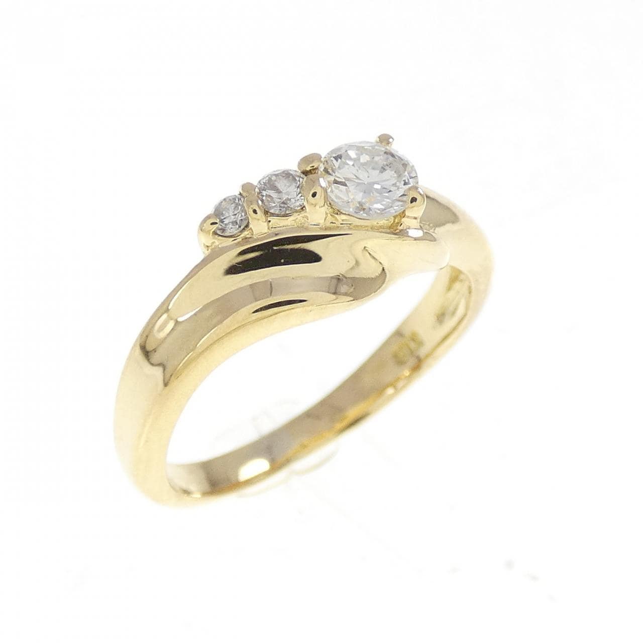 K18YG ダイヤモンド ピンキーリング 0.20CT