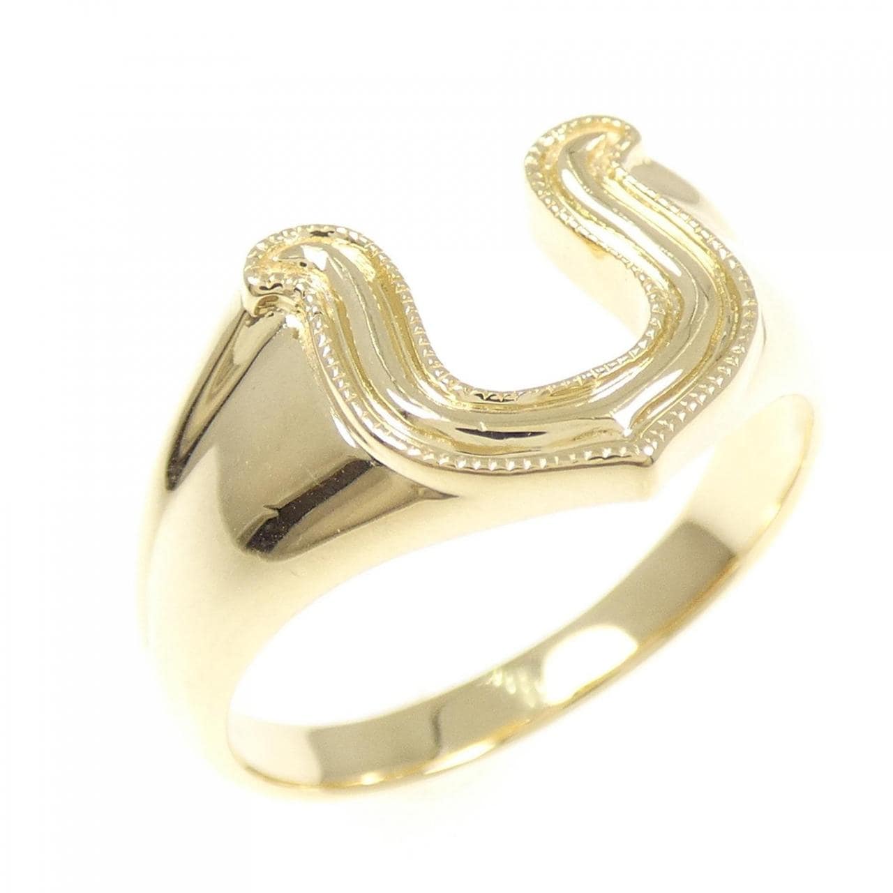 K18YG ホースシュー リング