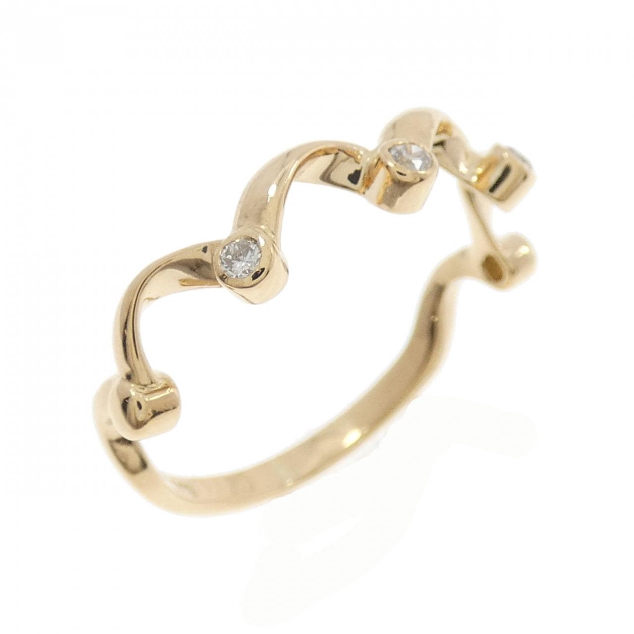 K18YG ダイヤモンド リング 0.05CT