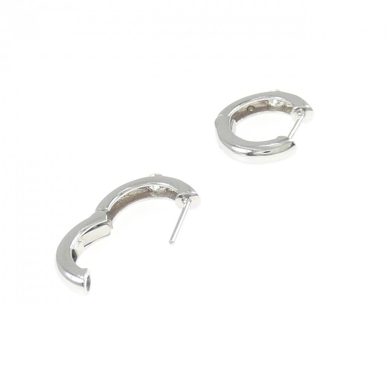 K18WG ダイヤモンド ピアス 0.12CT