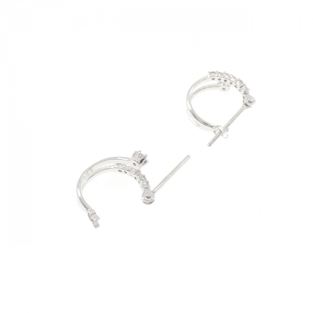 K10WG ダイヤモンド ピアス 0.10CT