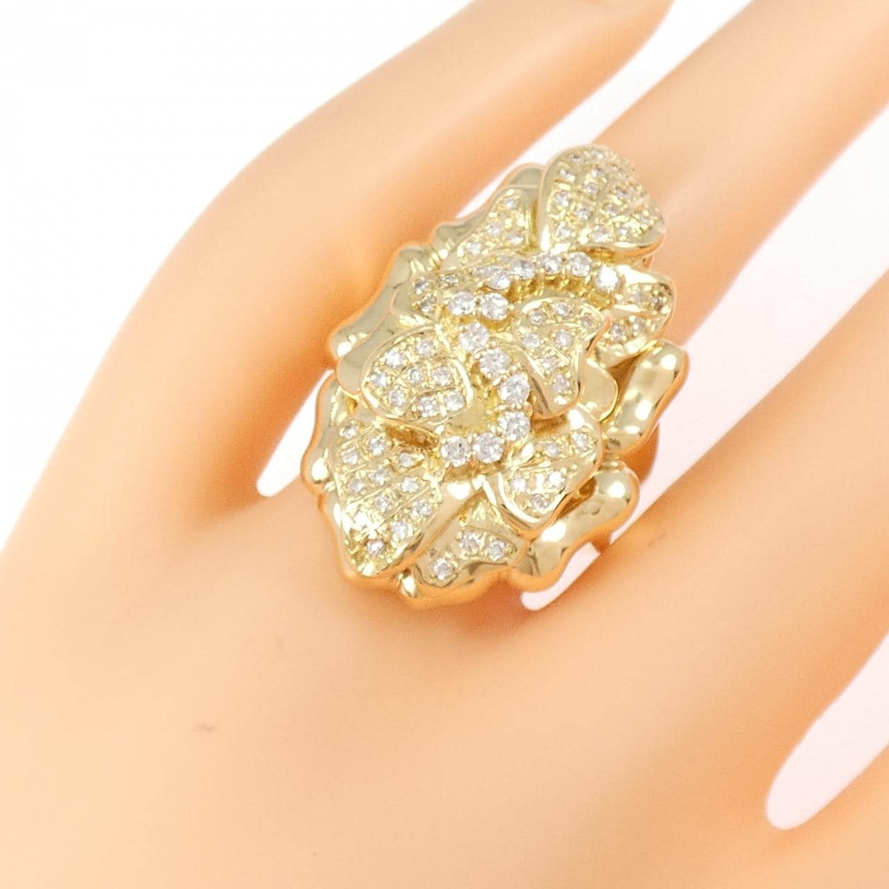 K18YG ダイヤモンド リング 0.65CT