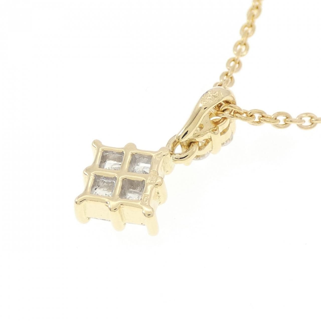 750YG/K18YG ダイヤモンド ネックレス