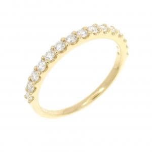【新品】K18YG ハーフエタニティ ダイヤモンド リング 0.300CT