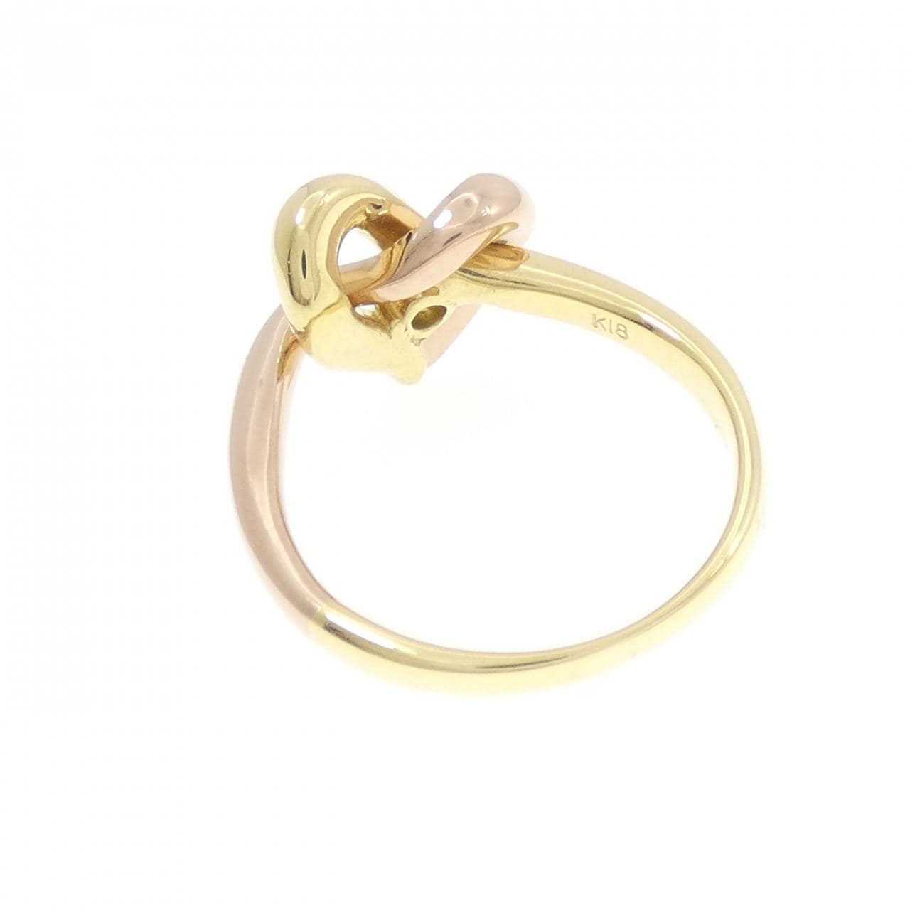 K18YG/K18PG ハート ダイヤモンド リング 0.06CT