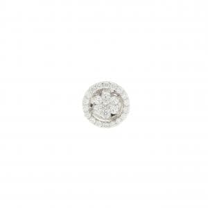 PT900 2WAY フラワー ダイヤモンド ピアス 0.30CT 片耳