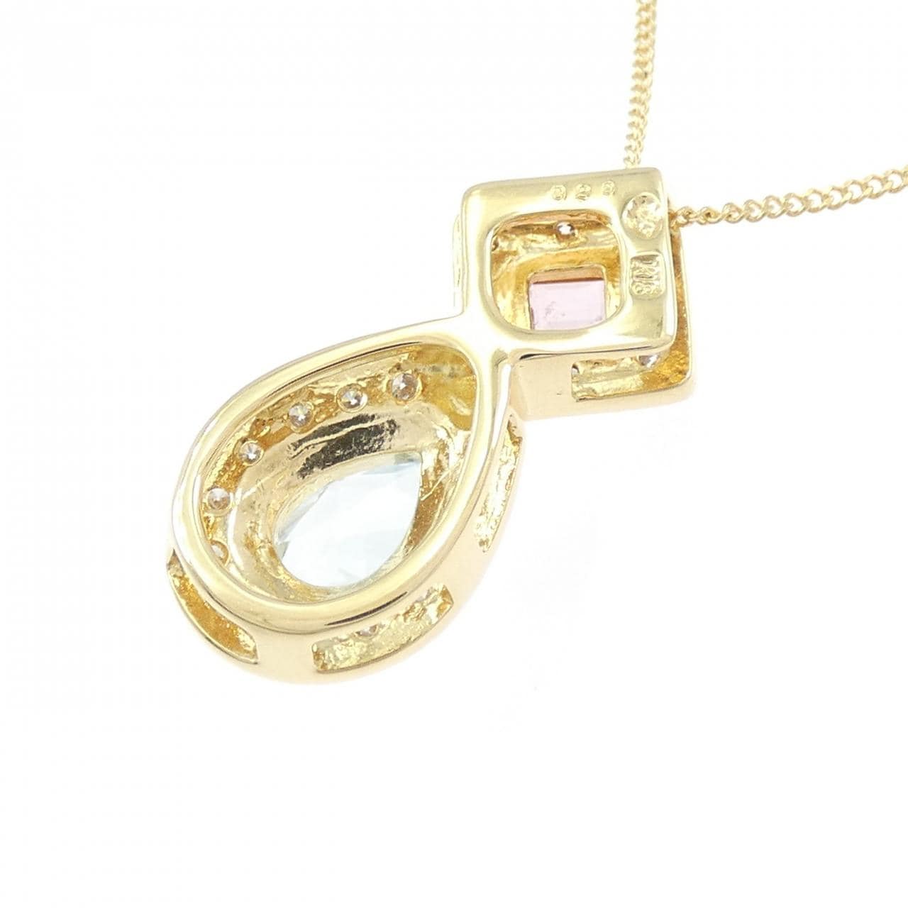 K18YG/K18WG彩色寶石項鏈