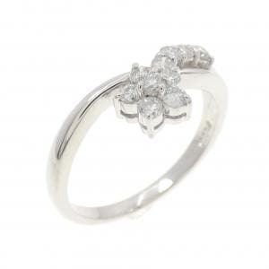 PT900 フラワー ダイヤモンド リング 0.30CT