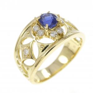 K18YG サファイヤ リング 0.44CT