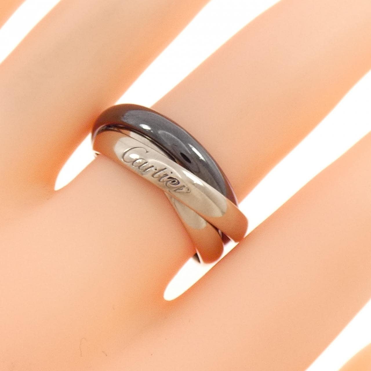 カルティエ トリニティ ブラック&ホワイト リング