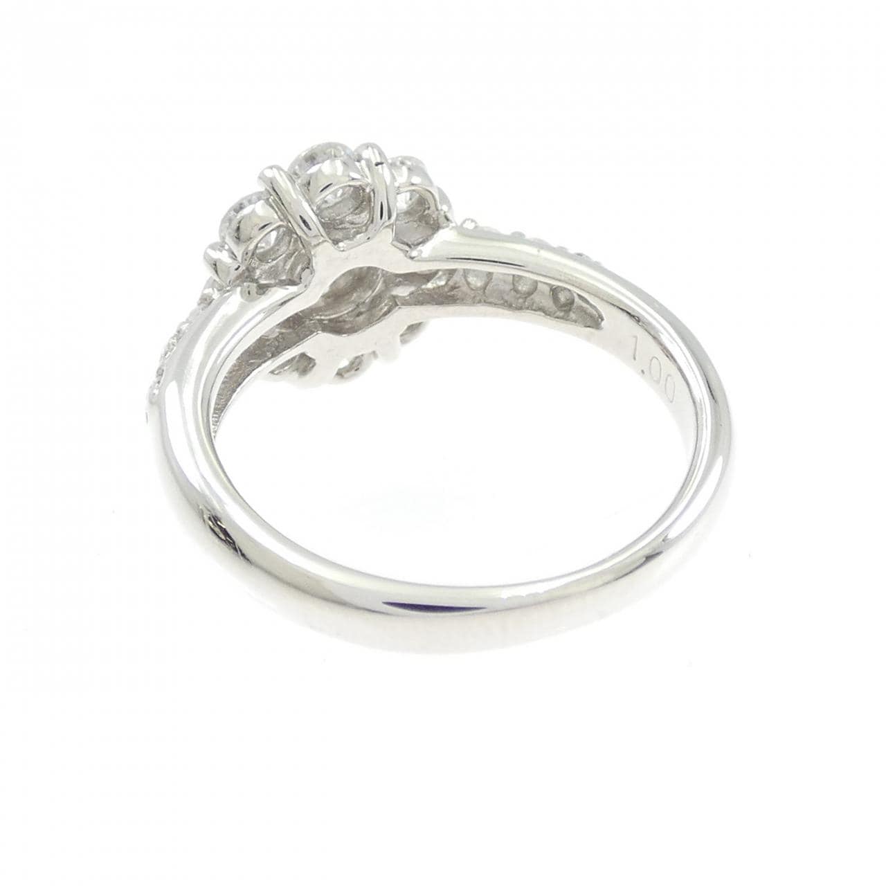 PT900 フラワー ダイヤモンド リング 1.00CT