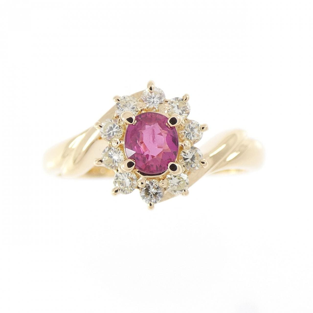 K18YG ルビー リング 0.21CT