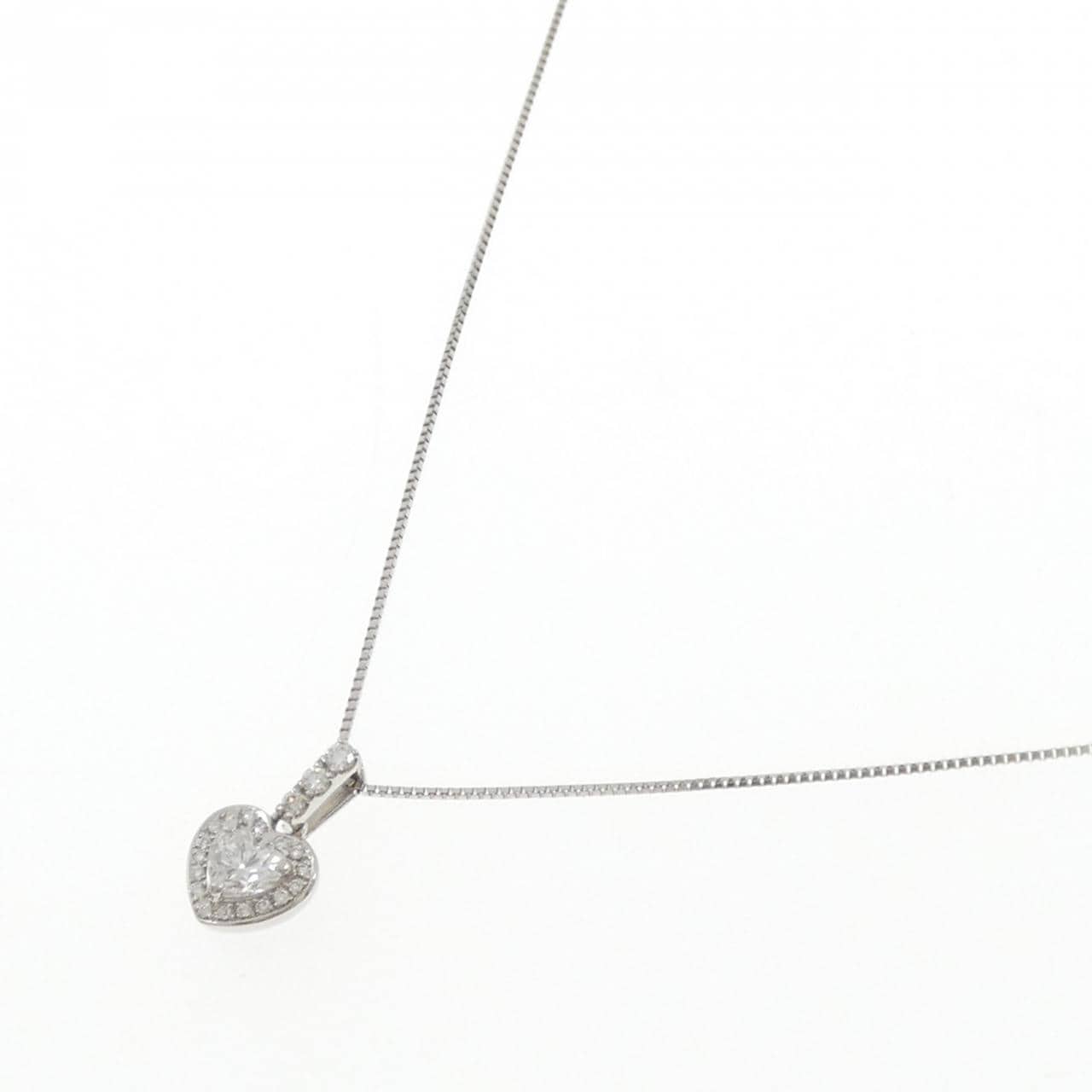 PT950/PT850 ダイヤモンド ネックレス 0.328CT D IF ハートシェイプ