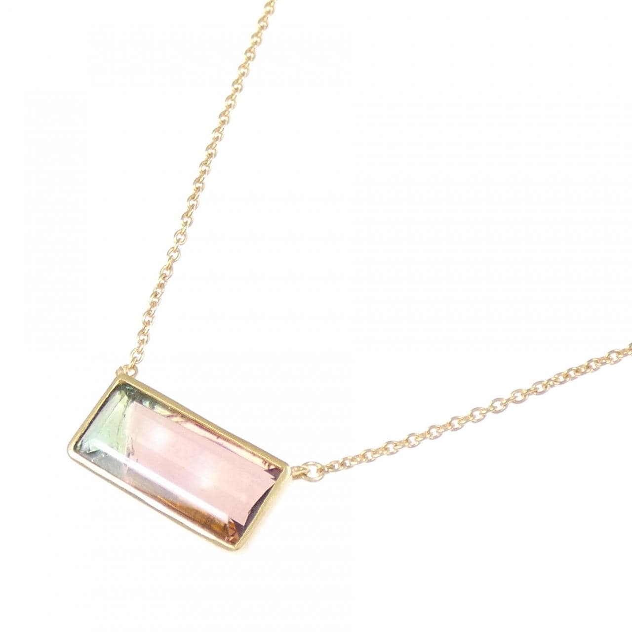 【新品】K18YG トルマリン ネックレス