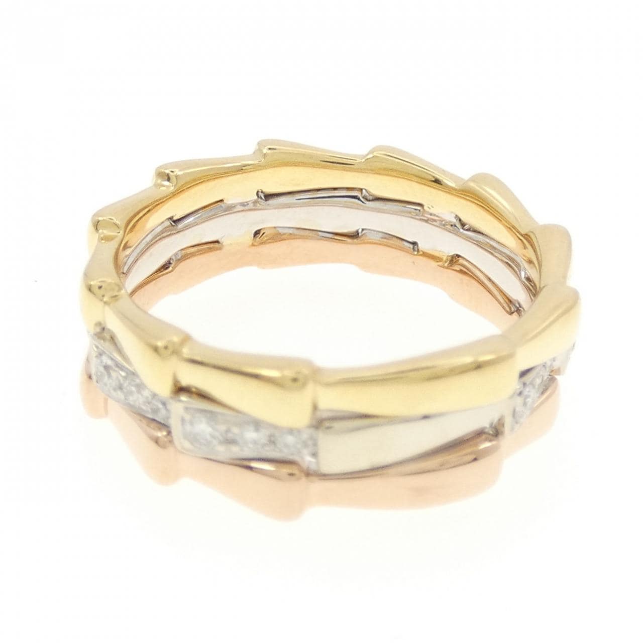 750三色钻石戒指0.30CT