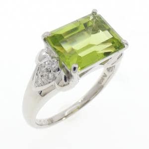 PT900 ペリドット リング 3.70CT