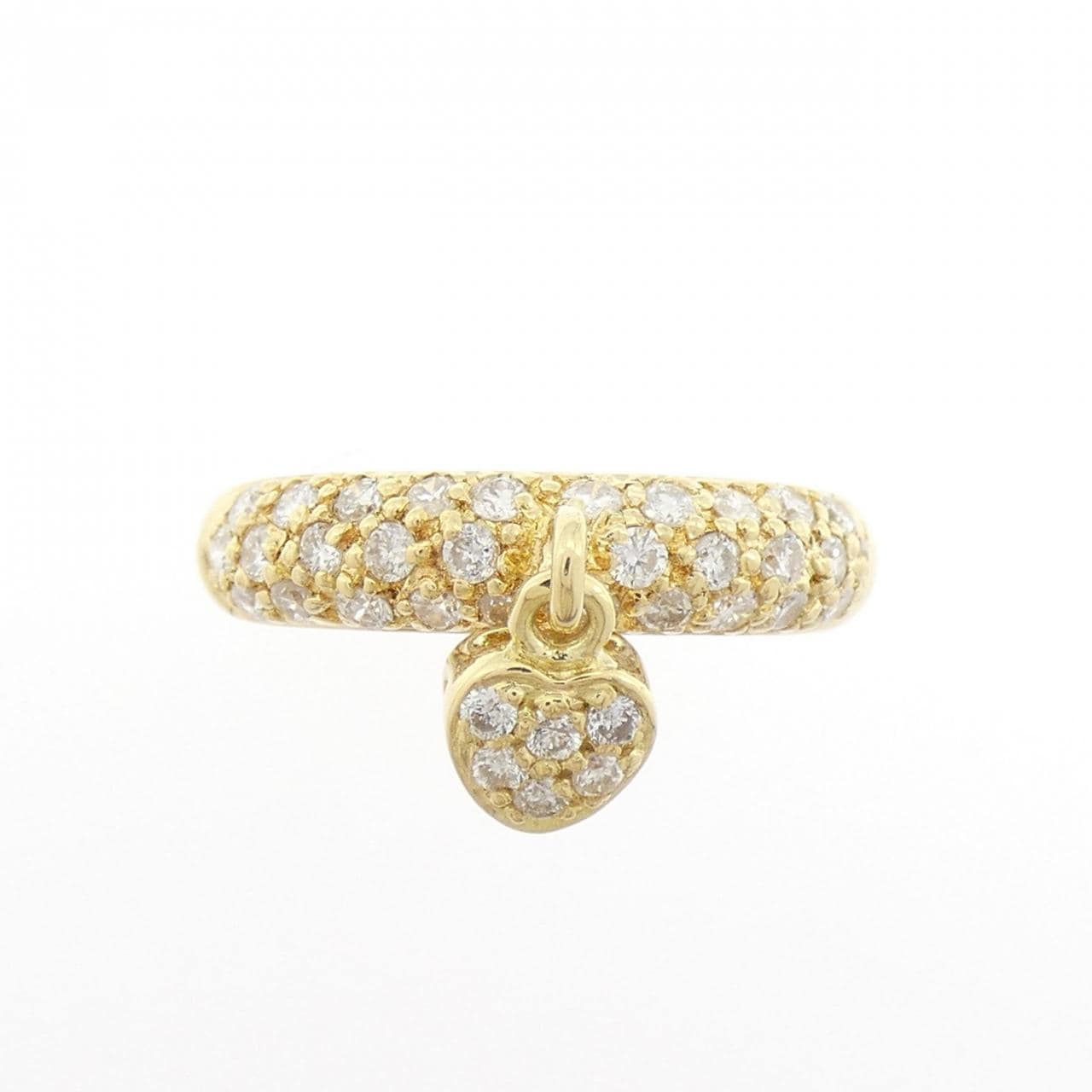 K18YG ハート ダイヤモンド リング 0.40CT