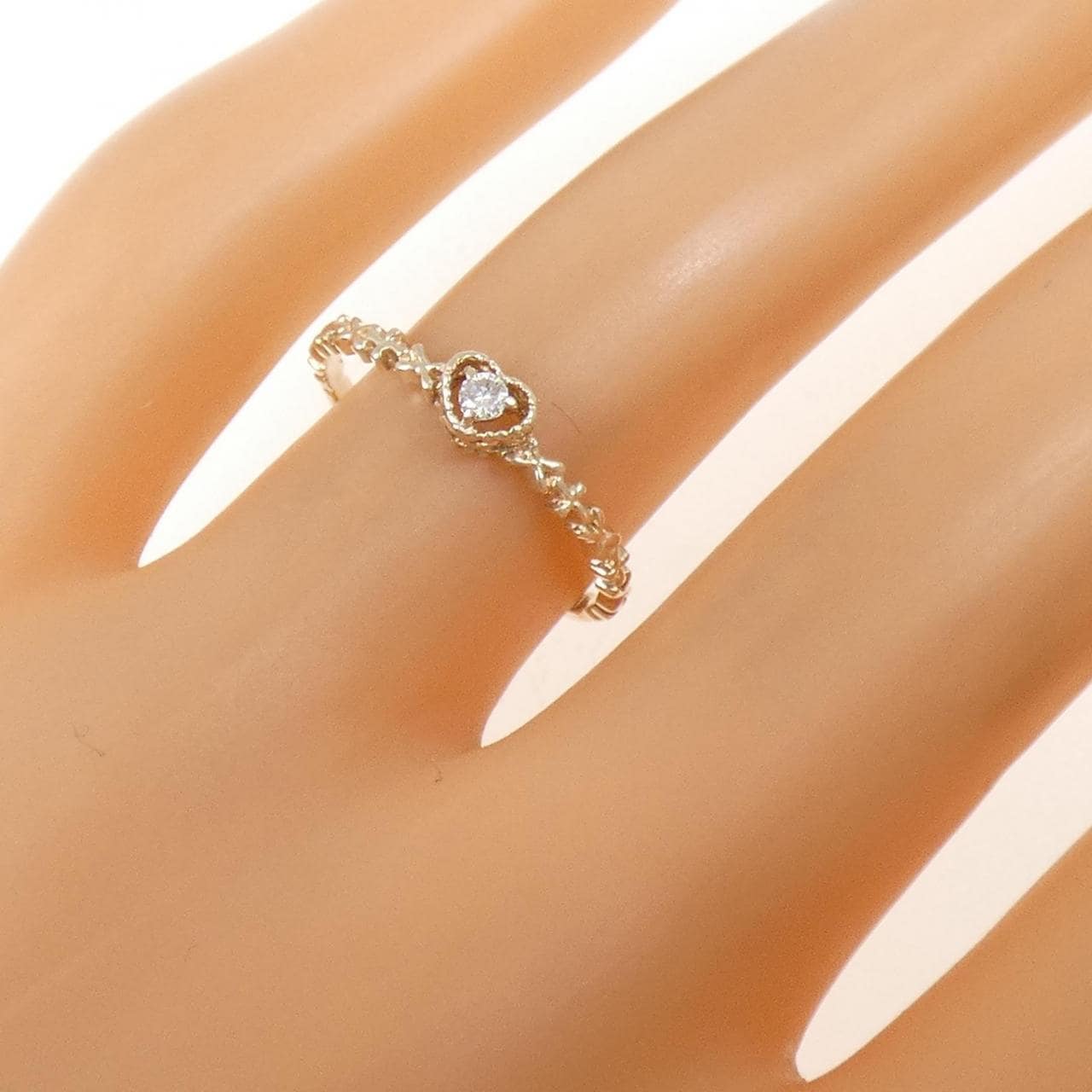 K10YG ダイヤモンド リング 0.03CT