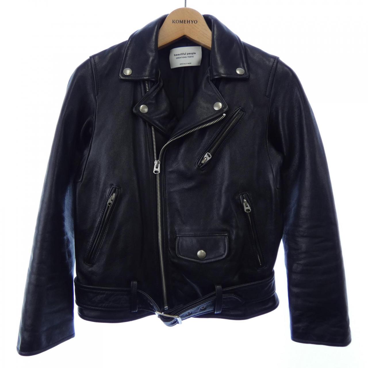 ビューティフルピープル beautiful people レザーライダースジャケット