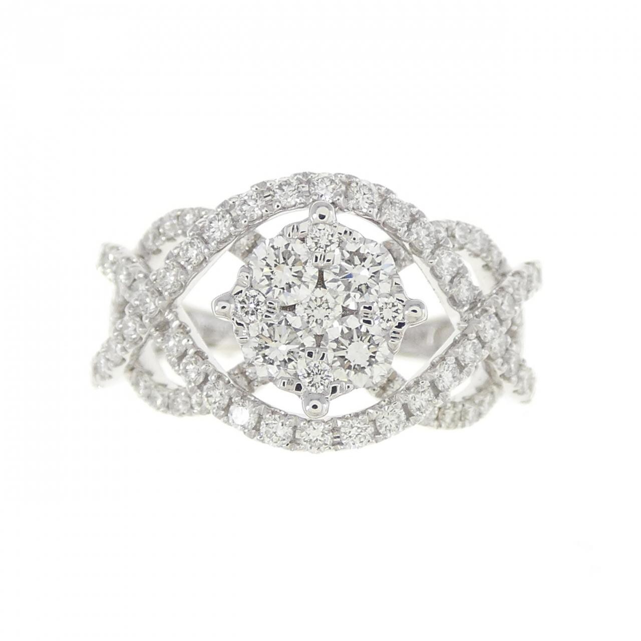 K18WG ダイヤモンド リング 0.90CT