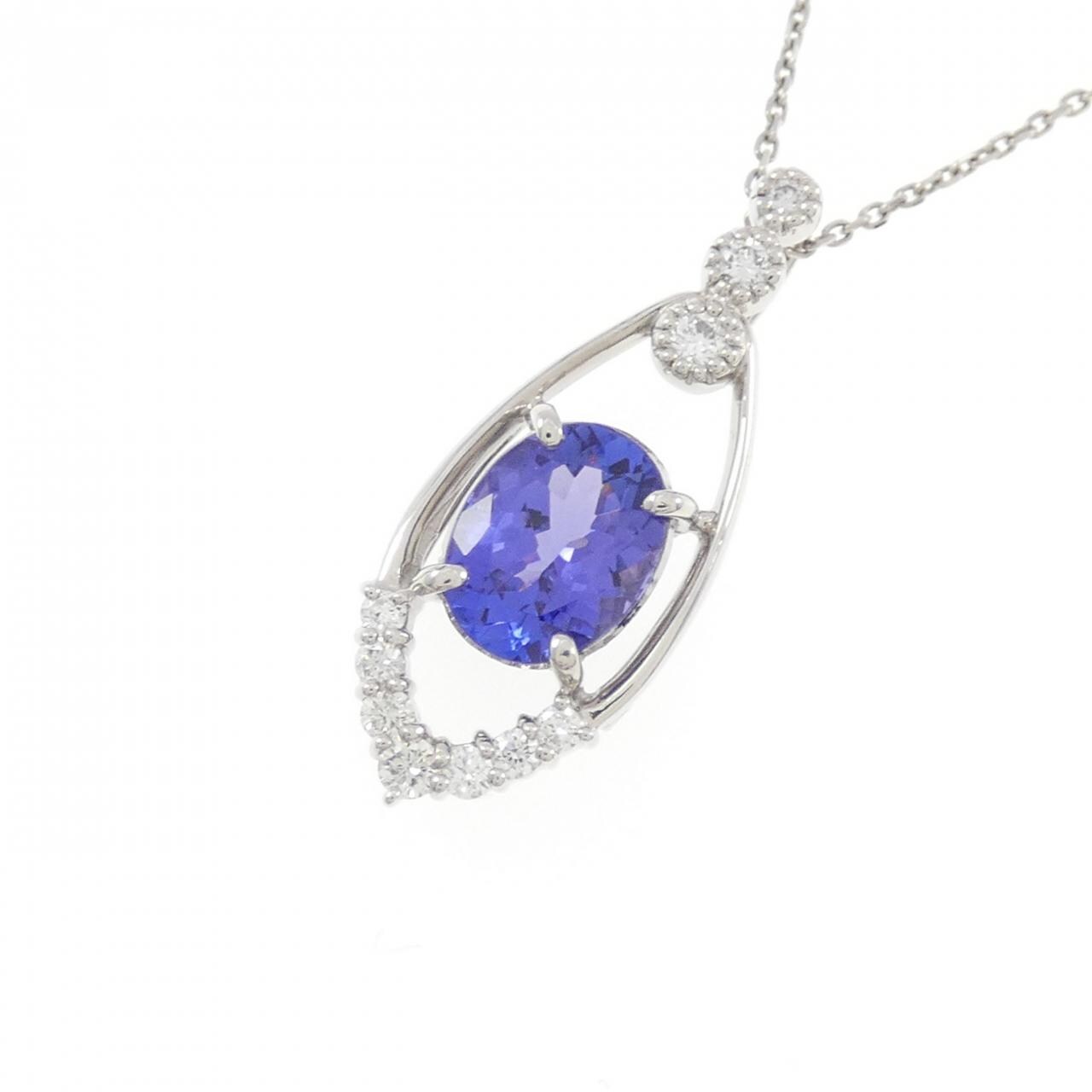 PT900/PT850 タンザナイト ネックレス 1.21CT