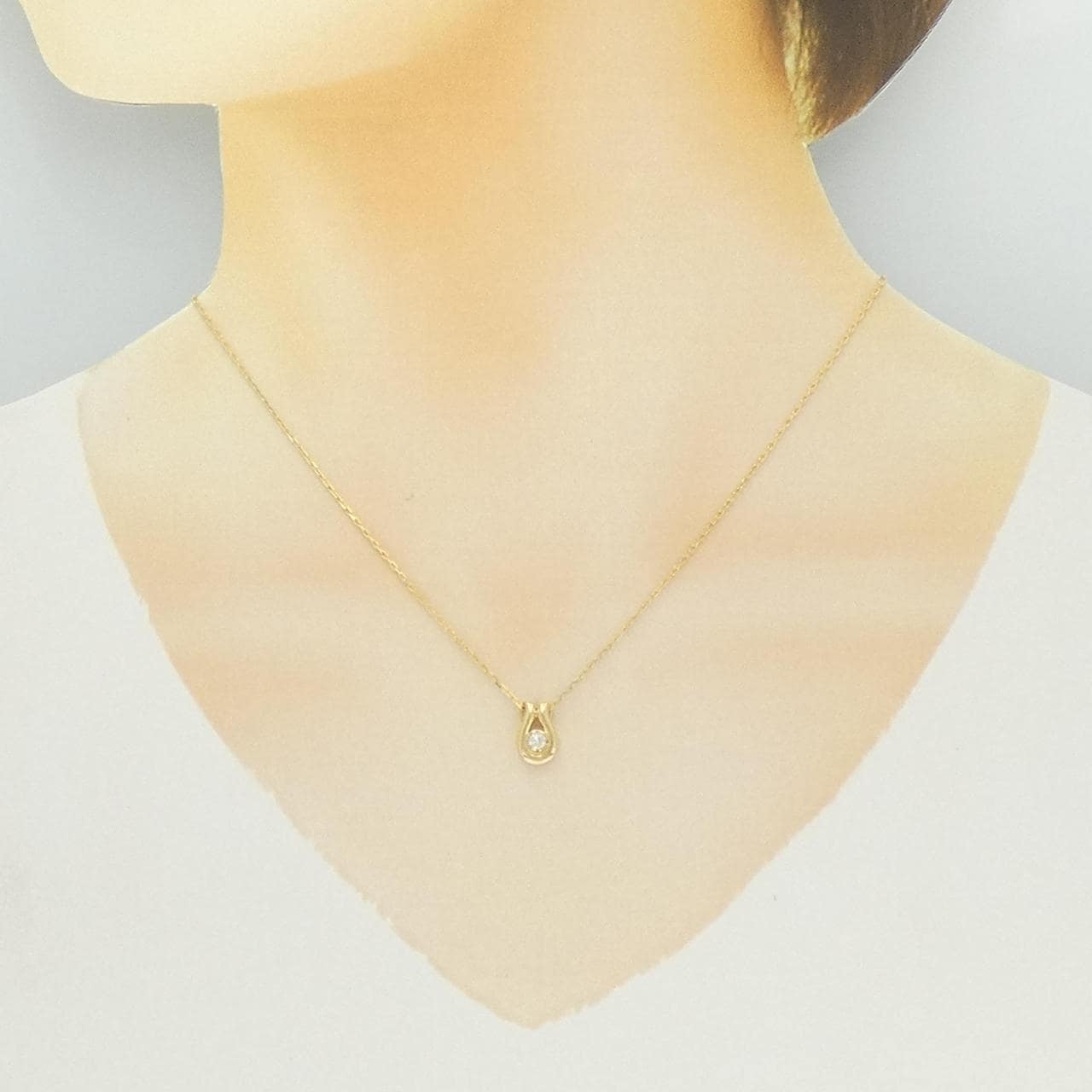 K18YG ダイヤモンド ネックレス 0.07CT