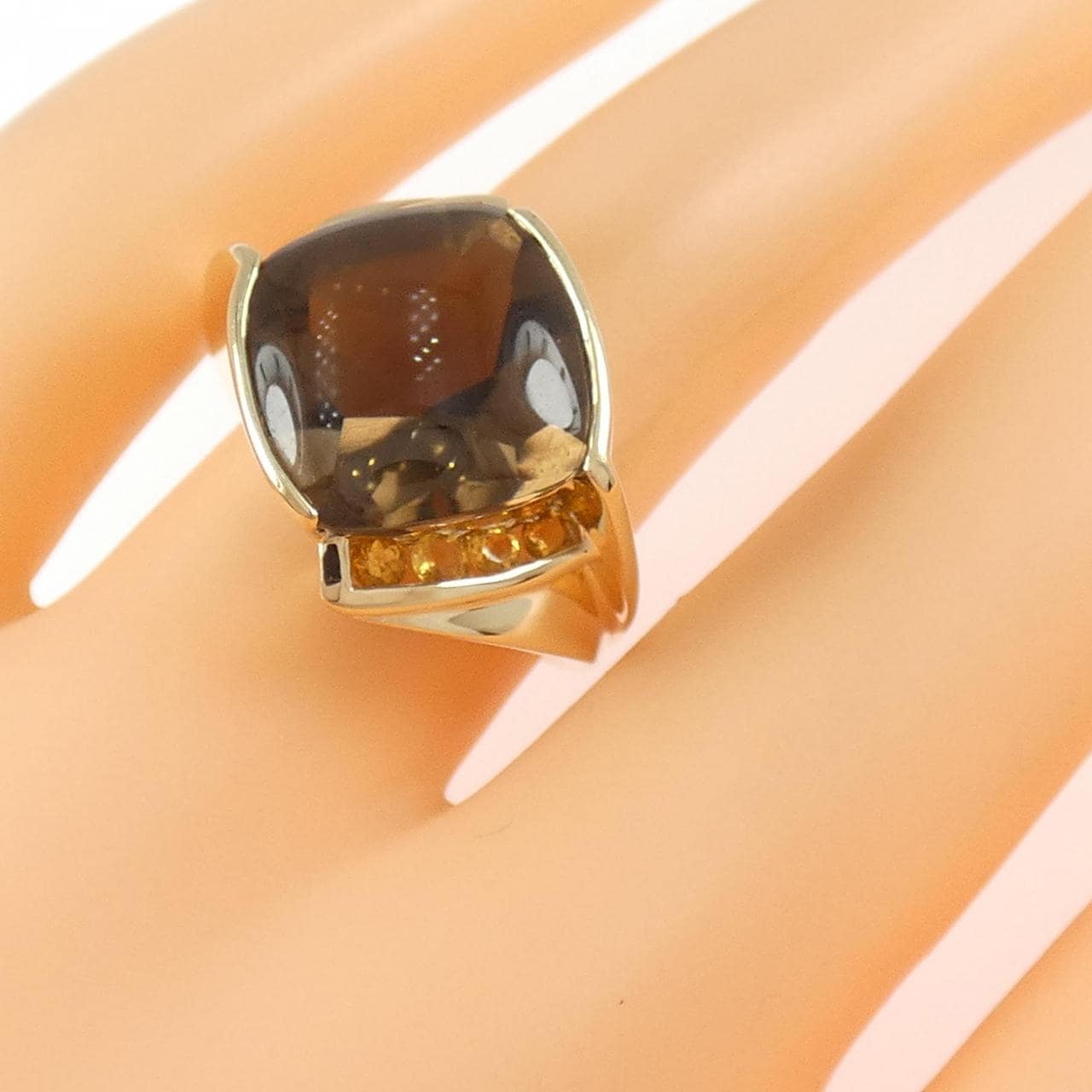 10KYG スモーキークオーツ リング